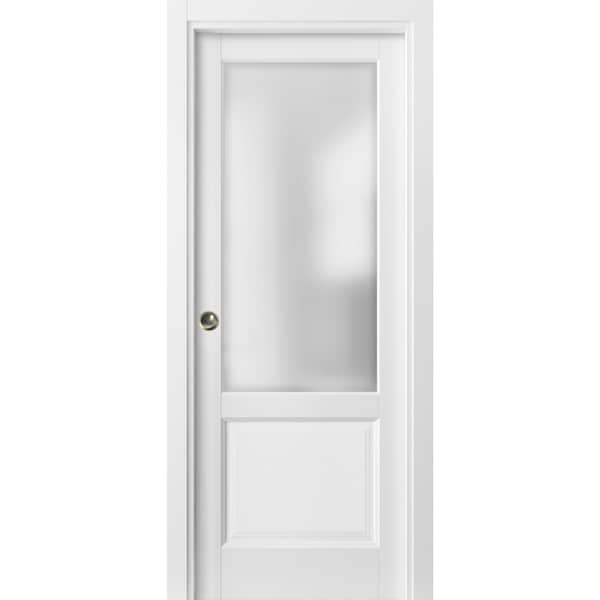 Sartodoors Pocket Interior Door, 24" x 80", White - LUCIA22PD-BEM-24