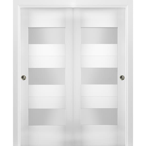 Vdomdoors Pocket Interior Door, 24" x 96", Chocolate - SETE6003DBD-WS-64