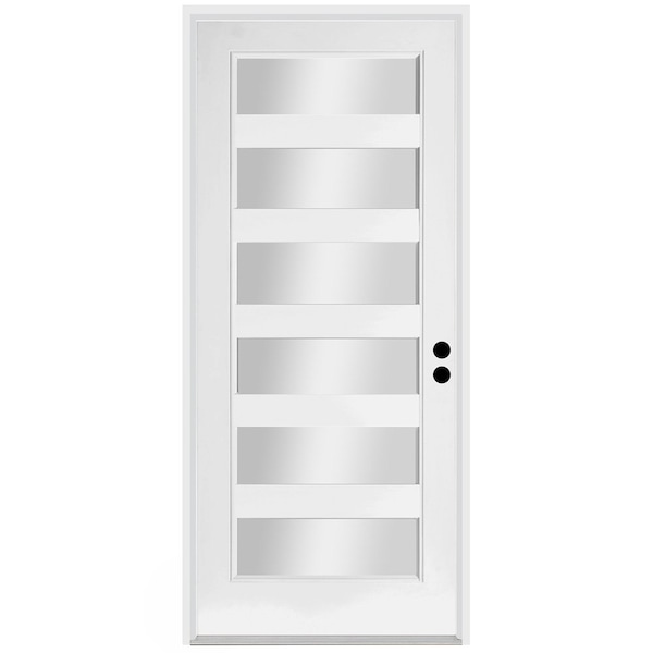 Trimlite Exterior Single Door, Left Hand/Inswing, 1.75 Thick, Fiberglass - 3080LHISPSF20F6LC491615M