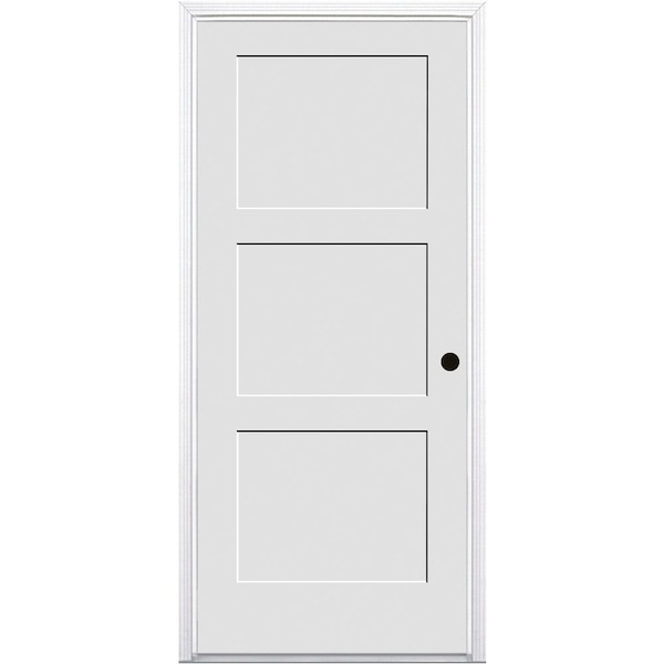 Trimlite Primed 3Panel Equal Panel Interior Shaker 20 Min Fire Rated 49/16" LH Prehung - 3080134PRI843320MLH15M4916