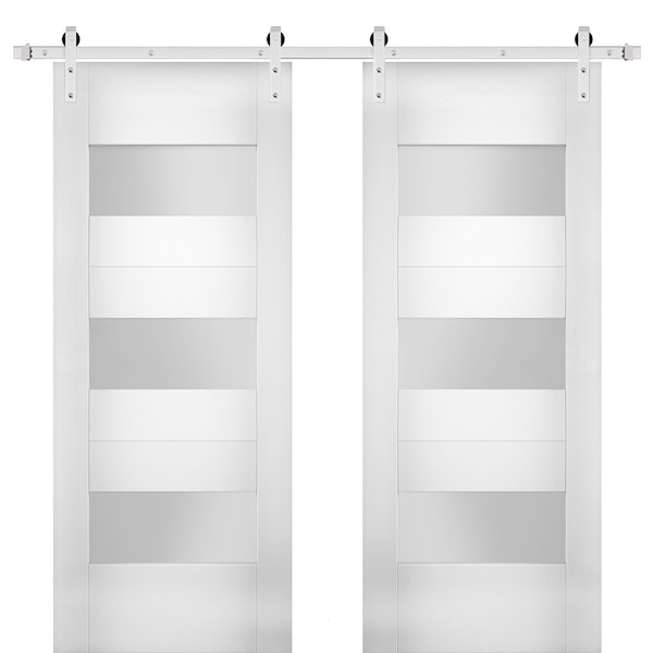 Vdomdoors Double French Interior Door, White - SETE6003DB-S-WS-64
