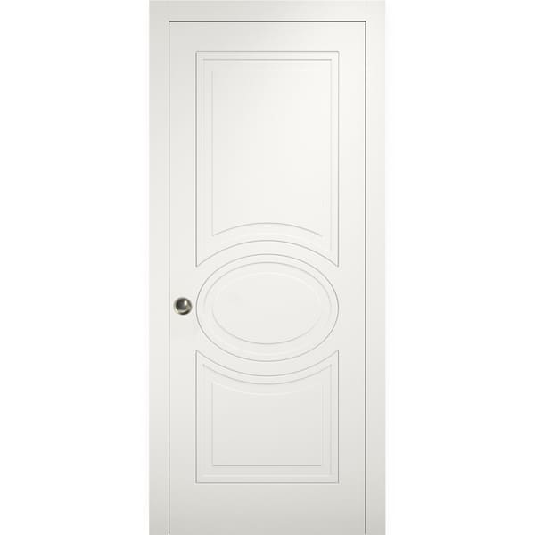 Vdomdoors Pocket Interior Door, 32" x 80", White - MELA7001PD-WS-32