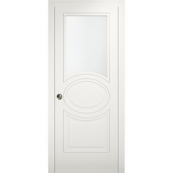 Vdomdoors Pocket Interior Door, 30" x 84", White - MELA7012PD-WS-3084