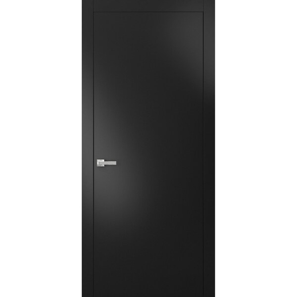 Sartodoors Double Barn Interior Door, 84" x 84", Gray - PLANUM10ID-BLK-3284