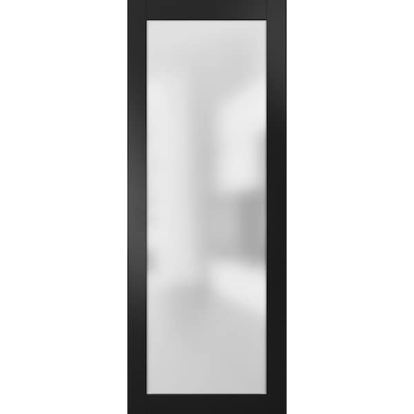 Sartodoors Double Barn Interior Door, 72" x 96", White - PLANUM2102S-BLK-36