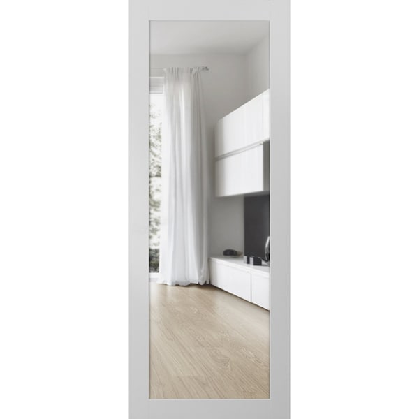 Sartodoors Slab Interior Door, 36" x 80", White - LUCIA2166S-BEM-36