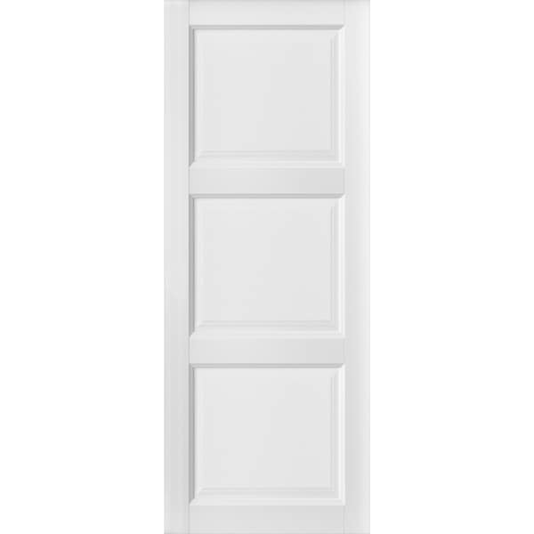 Sartodoors Slab Interior Door, 24" x 80", White - LUCIA2661S-BEM-24
