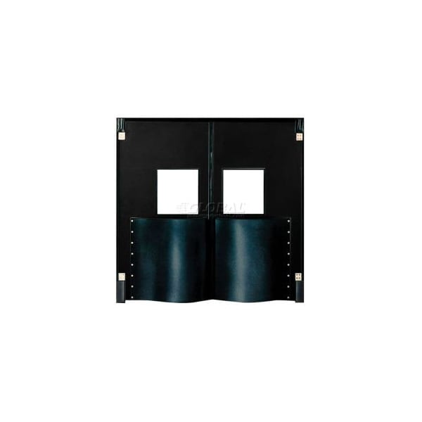 Chase Industries,. Chase Doors Extra HD Double Panel Traffic Door 8'W x 8'H Black DID9696-BK - DID9696-BK