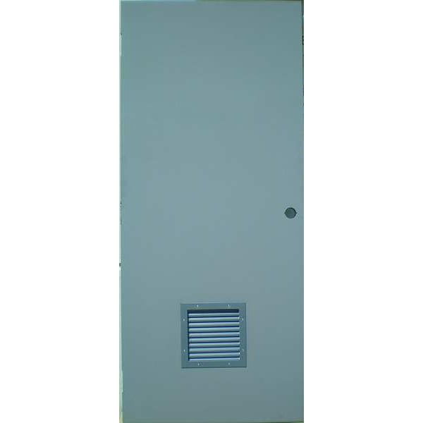 Ceco Steel Door with Louvers, 80 in H, 36 in W, 1 3/4 in Thick, 18-gauge, Type: 3 - CHMDL 30 68- 24 X 60  VENT MORT-ST 18 GA
