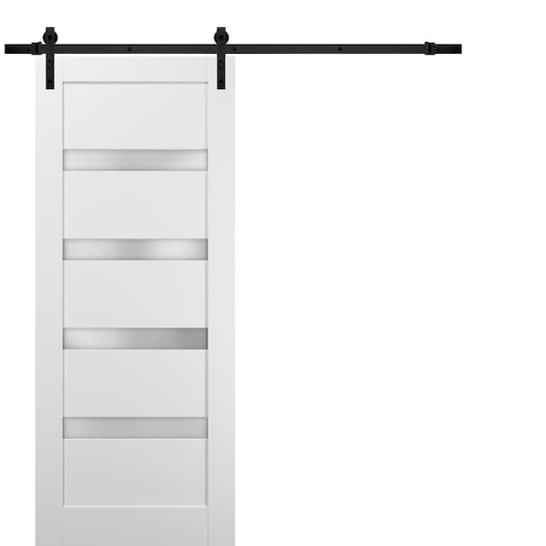 Sartodoors Barn Interior Door, 30" x 96", White - QUADRO4113BD-B-WS-3096