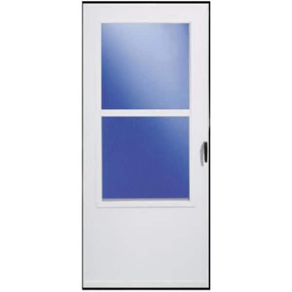 Greengrass 029833U 30 x 81 in. White Solid Wood Core Storm Door - GR3257080