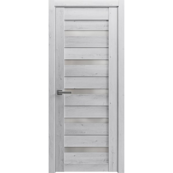 Sartodoors Sturdy Dbl Barn Door 36 x 96in, Quadro 4113 Matte Black Frosted Glass, SS 13FT Rail Hangers Heavy Set - QUADRO4113DB-S-BLK-3696