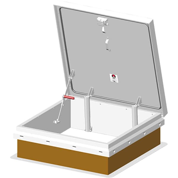 Jl Industries / Activar Weathertight Roof Hatch, Galvanized, 36Lx36W - RHDG-4WT