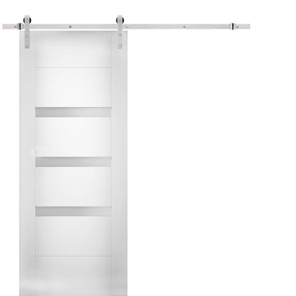 Vdomdoors French Interior Door, 18" x 80", White - SETE6900BD-S-WS-3096
