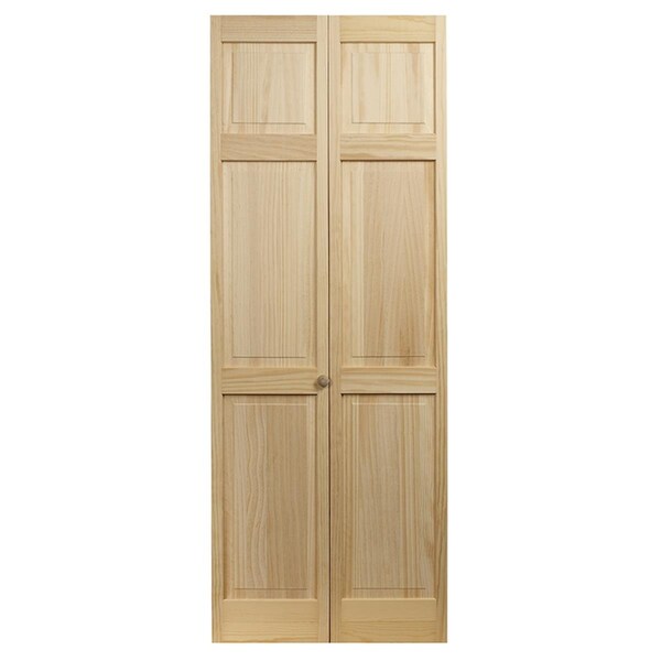Awc 32 x 80.5 in. Model 106 Raised Panel Unfinished Wood Bifold Door - 810628