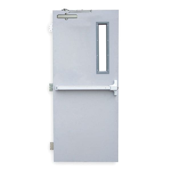 Ceco Security Door, RHR, 80 in H, 36 in W, 1 3/4 in Thick, 18 Gauge Steel, Type: 3 - RSHL-3-3068-RHR-ST
