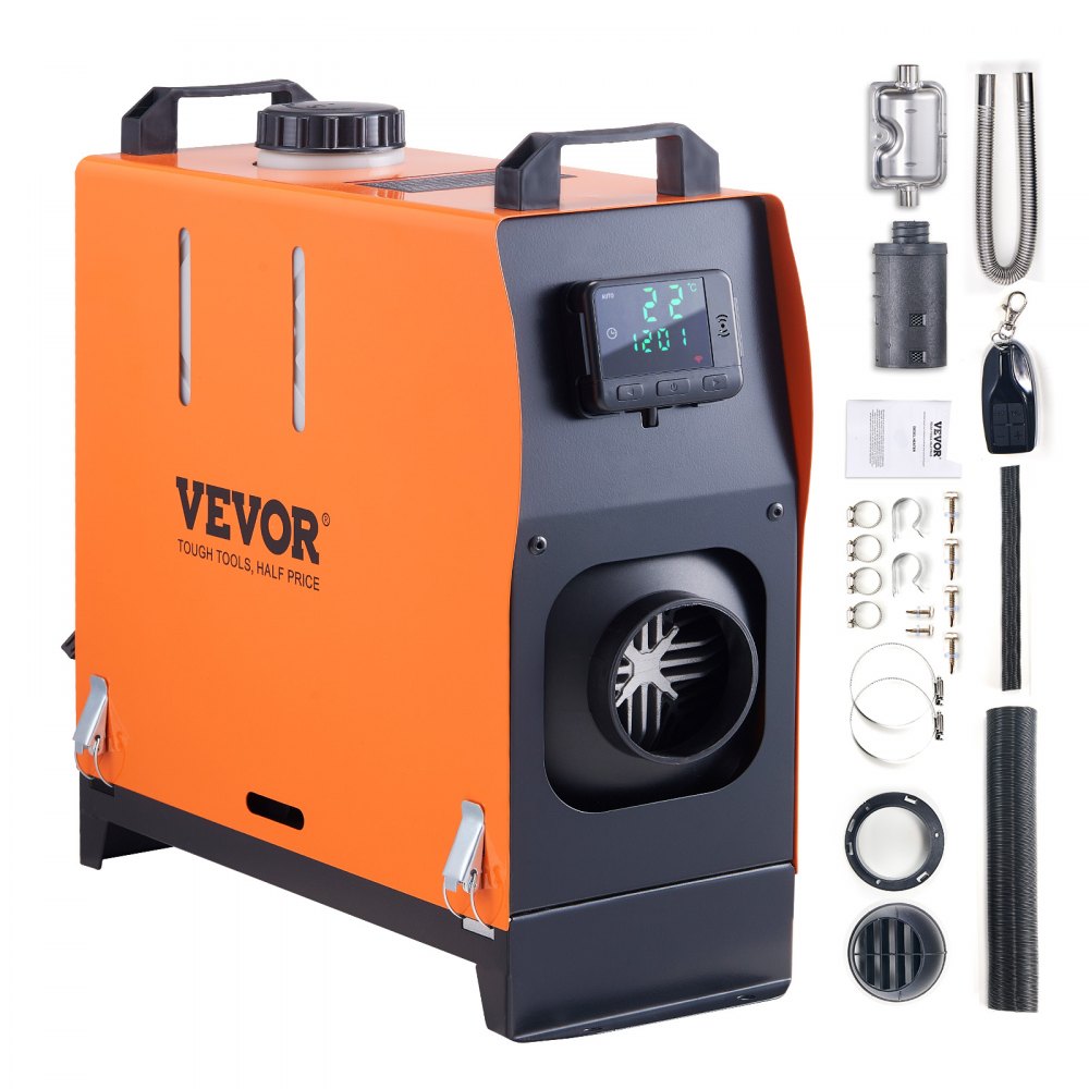 VEVOR Diesel Air Heater, 12V 5KW All-on-one Diesel Heater with Remote Control and LCD, 5L Fuel Tank Portable Diesel Parking Heater, Rapid Heating for RV Trailer Camper Van Boat And Indoors - ZCJRQLS12V5KW4YOPV9