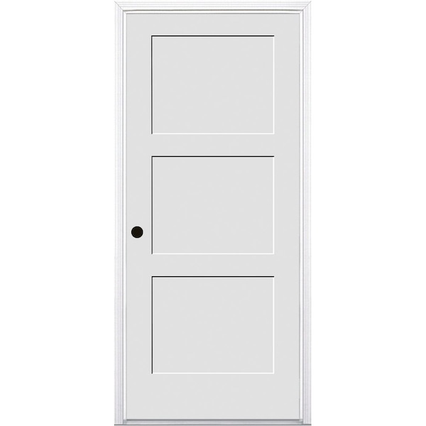 Trimlite Primed 3Panel Equal Panel Interior Shaker 20 Min Fire Rated 49/16" RH Prehung Oil Rubbed Bronze - 3080134PRI843320MRH10BM4916