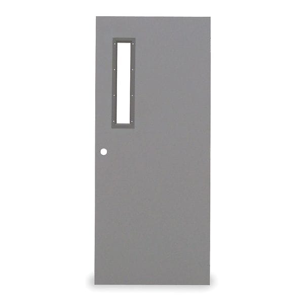 Ceco Narrow Light Hollow Steel Door, 80 in H, 36 in W, 1 3/4 in Thick, 16-gauge, Type: 2 - CHMD X NL30 68 X MORT-CU-16GA-WG