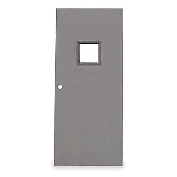 Ceco Vision Light Steel Door, 80 in H, 48 in W, 1 3/4 in Thick, 18-gauge, Type: 2 - CHMD-VL4068-CYL-CU-18GA