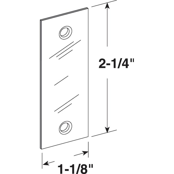 Prime-Line Prime-Line Gray Steel Edge Filler Plate 1 pk - U 9521