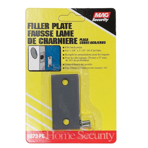 Prime-Line Prime-Line Gray Steel Edge Filler Plate 1 pk - U 9521