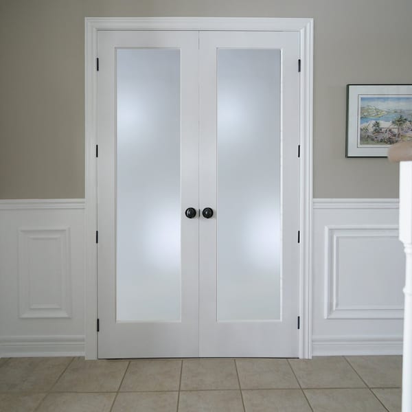 Codel Doors 32" x 96" Primed 1-Lite Interior French Slab Door with Clear Tempered Glass - 2880PRI1501NPCLET