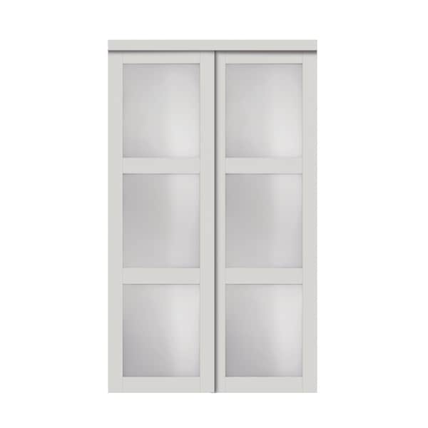 Renin Renin 72 in. x 80 1/2 in. Euro 3-Lite Bypass Door - EU2030BWFGE072080