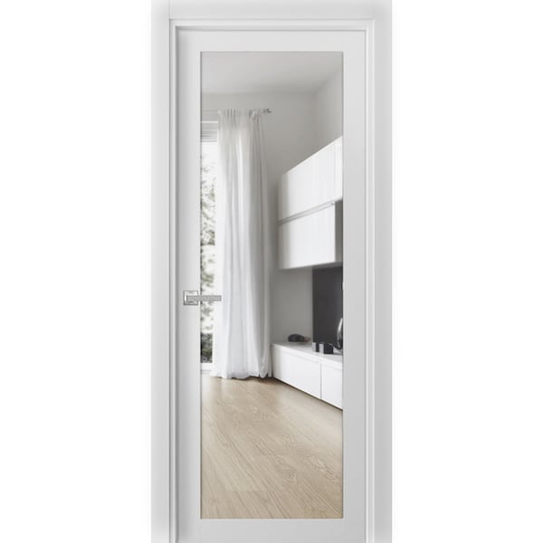 Sartodoors French Interior Door, 30" x 80", White - LUCIA2166ID-BEM-30