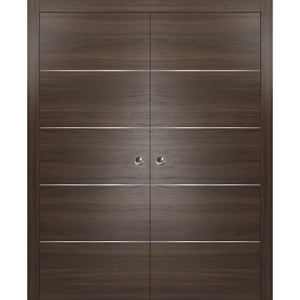Sartodoors Pocket Interior Door, 32" x 80", Black - PLANUM20DP-SHOYA-3684