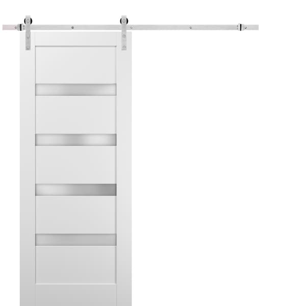 Sartodoors Barn Interior Door, 18" x 96", White - QUADRO4113BD-S-WS-1896