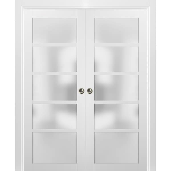 Sartodoors Barn Interior Door, 24" x 96", White - QUADRO4002DP-WS-56