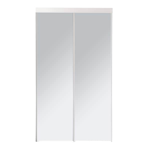 Renin 60 in. x 80 1/2 in. Bypass Mirrored Closet Door - BY0120BWCLE060080