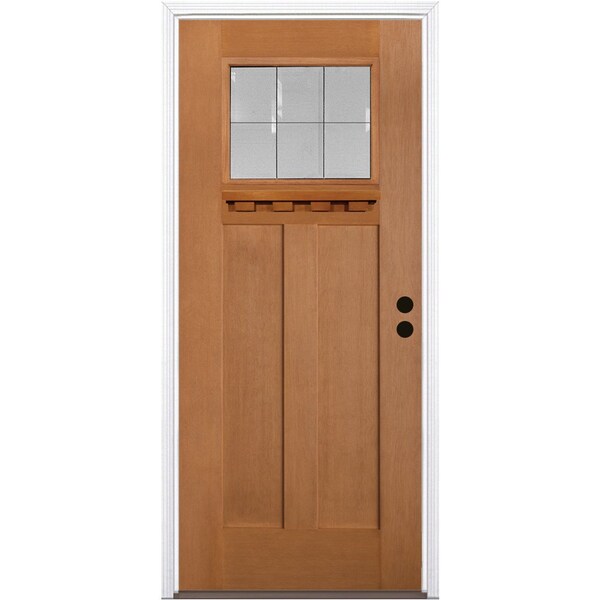 Trimlite Exterior Single Door, Left Hand/Inswing, 1.75 Thick, Fiberglass - 2868LHISPFGHFLS200P691626DB