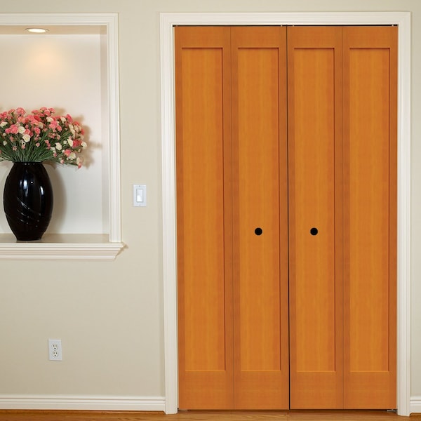Codel Doors 30" x 80" Fir 1-Panel Shaker Bifold Door and Hardware - 2668FIR8401BF