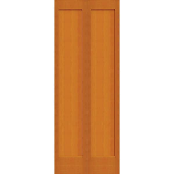 Codel Doors 30" x 80" Fir 1-Panel Shaker Bifold Door and Hardware - 2668FIR8401BF