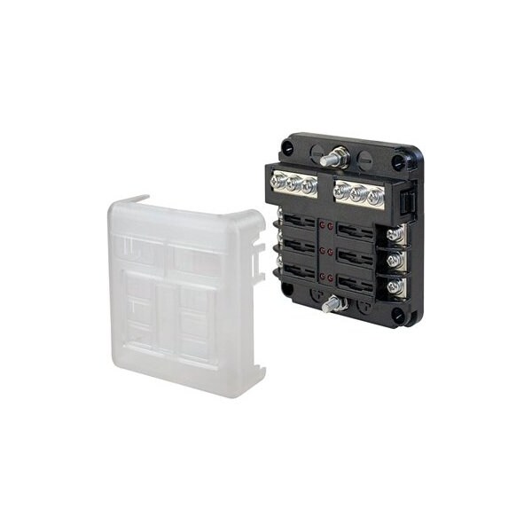 Bloque portafusibles de 6 terminales con LED, #445185-1 - 445185-1