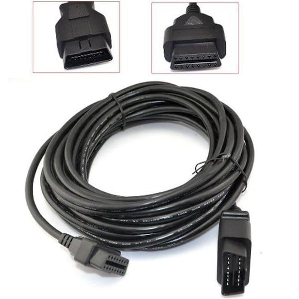 Ikkegol 40051 Cable de extensión de 33 pies de 16 pines para auto de macho a hembra - Extensor de diagnóstico