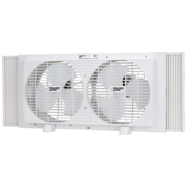 Powerzone PowerZone BP2-9 Window Fan, 1029, 1122, 1216, White - BP2-9