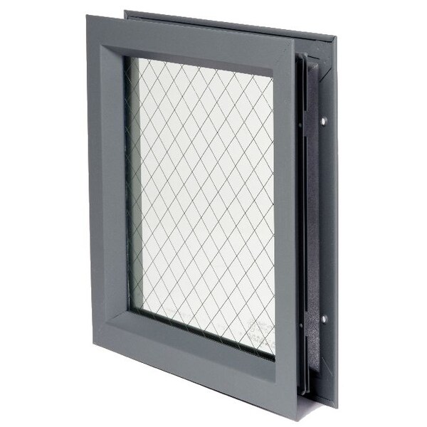 National Guard 24" x 24" Low Profile Self Attaching Lite Kit with Wired Glass and 1/8" Glazing Tape - LFRA100WGGT11824X24