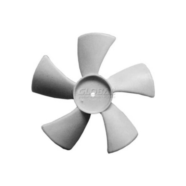 Lau Small Plastic Push-On Fan Blade, 5in Dia., CCW, 3/16inBore, 3/4inBlade Depth, 5 Blade - 4P5CCWC