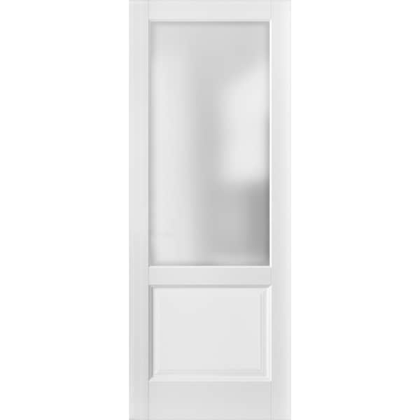 Sartodoors Slab Interior Door, 28" x 96", White - LUCIA22S-BEM-2896