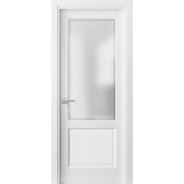Sartodoors French Interior Door, 28" x 80", White - LUCIA22ID-BEM-28