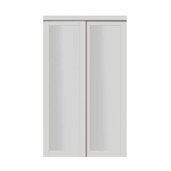 Renin Renin 48 in. x 80 1/2 in. Euro 1-Lite Bypass Door - EU2010BWFGE048080
