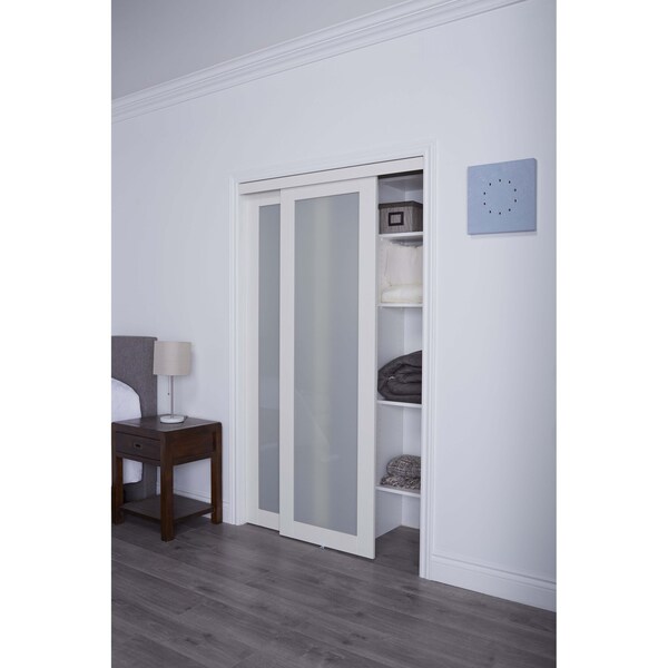 Renin Renin 48 in. x 80 1/2 in. Euro 1-Lite Bypass Door - EU2010BWFGE048080