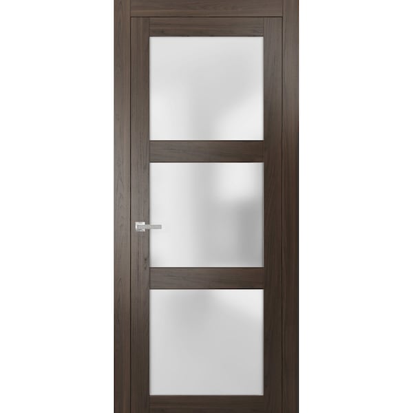 Sartodoors French Interior Door, 32" x 80", Chocolate - LUCIA2552ID-CA-32