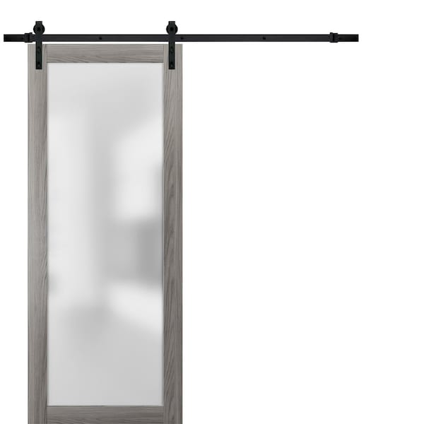 Sartodoors Sliding 32x80 Planum 2102 Ginger Ash 6.6' Rail Hangers Stops Hardware Set Modern Core  Eco-Veneer - PLANUM2102BD-GA-B-32