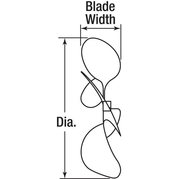 Dayton Propeller, Dia 4 In, 28 Deg Pitch - 2PYR1