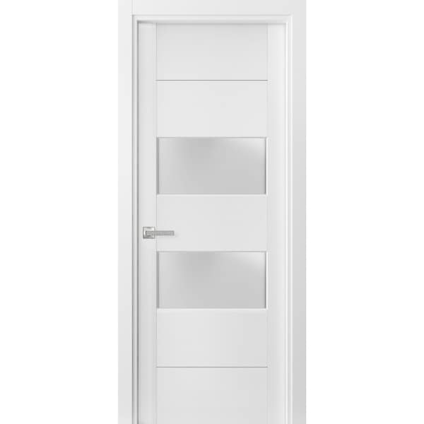 Sartodoors French Interior Door, 28" x 80", White - LUCIA4010ID-BEM-28