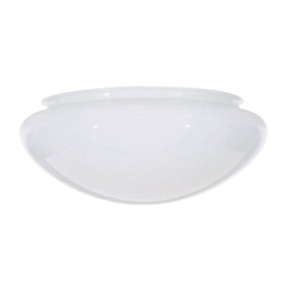 Satco 6 In. Mushroom Glass Shade 7-1/2 In. Diameter 5-7/8 In. Fitter 3-5/8 In. Height Sprayed White - 50/329
